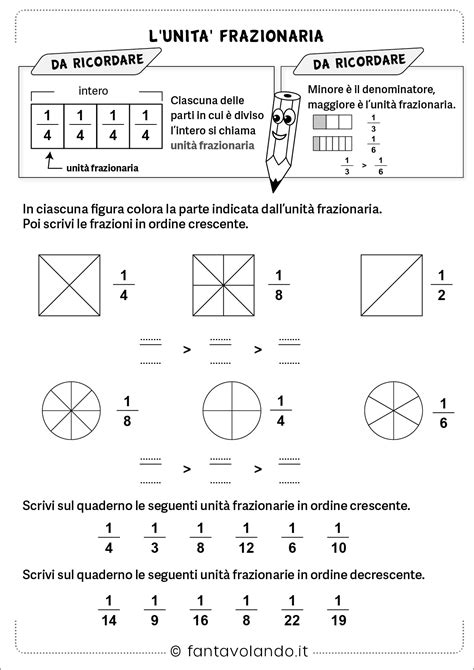 Schede Di Matematica Le Frazioni Fantavolando