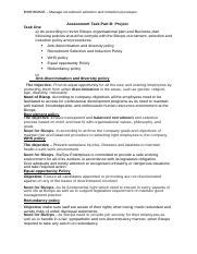 BSBHRM506 TASK 3 Docx BSBHRM506 Manage Recruitment Selection And