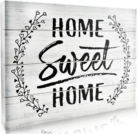 Amazon.com : Bigtime Signs Home Sweet Home Sign - Wrapped Canvas Wall ...