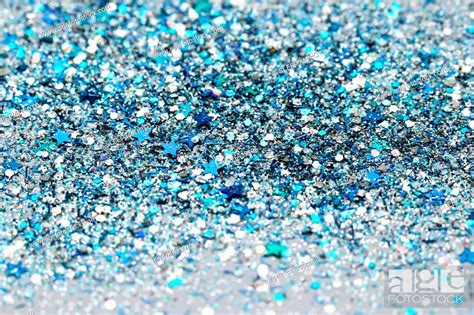 Blue and Silver Frozen Snow Winter Sparkling Stars Glitter background ...