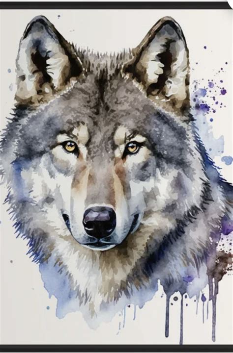 Wolves Painting Acrylic Wolf Painting Painting Drawing Pen And