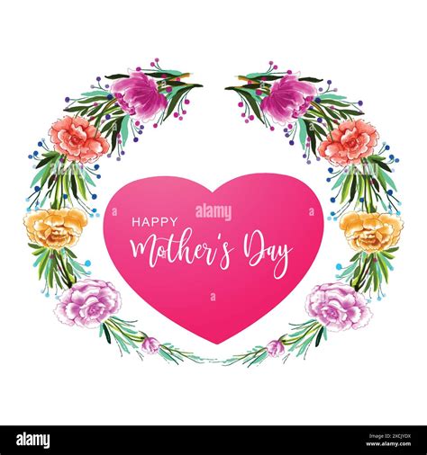 Beautiful Happy Mothers Day Greeting Card Background Stock Vector Image