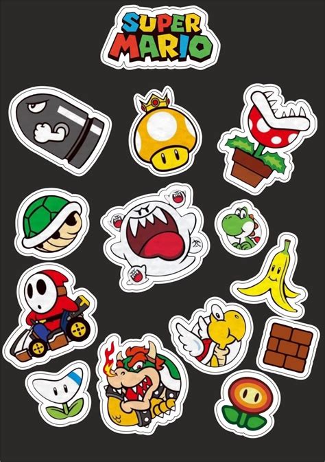 Купить Наклейки дитячі Стикеры А5 самоклеющаяся бумага "Super Mario ...