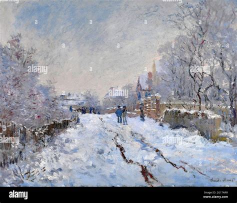 Claude Monet - Snow Scene at Argenteuil Stock Photo - Alamy