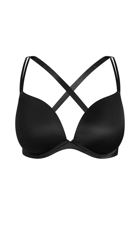 Womens Plus Size Adore Push Up Black Bra