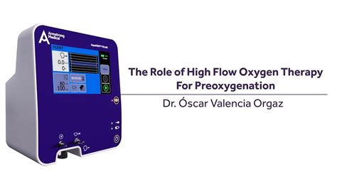 The Role Of High Flow Oxygen Therapy For Preoxygenation Dr Óscar Valencia Orgaz Youtube