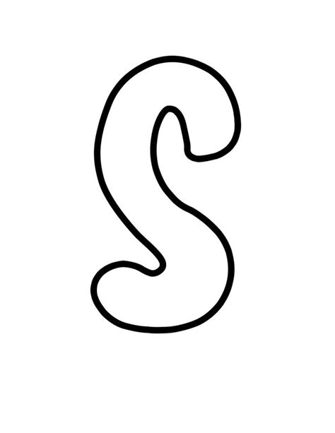 The Letter S Is Shown In Black And White