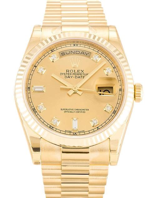 Replica Rolex Day Date 36mm Gold Dial 118238