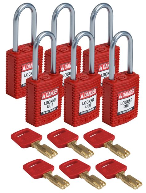 Brady SafeKey Compact Padlocks Nylon With 38 Mm Aluminum Shackle