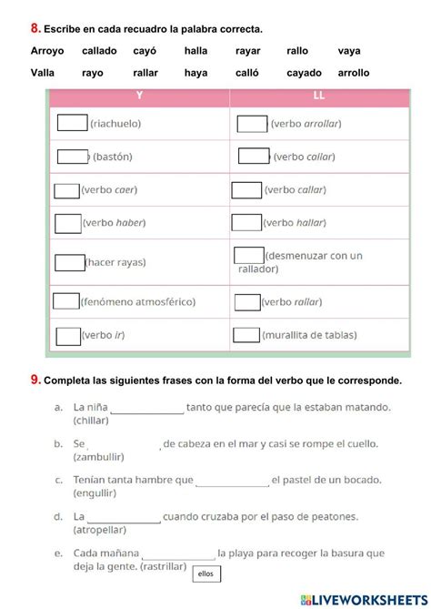 Control Tema 12 Lengua Castellana Worksheet Live Worksheets