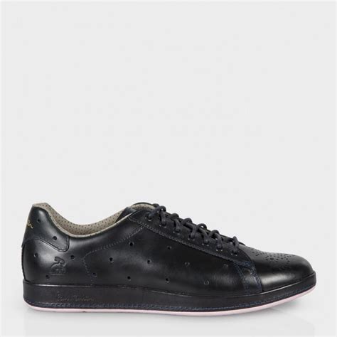 Lyst Paul Smith Womens Black Leather Rabbit Trainers With Pink