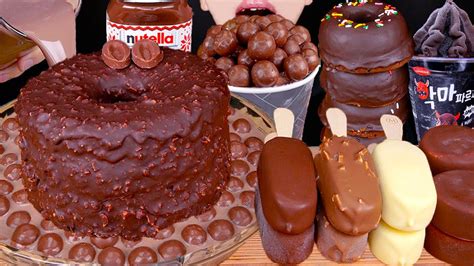 Asmr Maltesers Chocolate Milk Magnum Ice Cream Cake Doughnuts Nutella