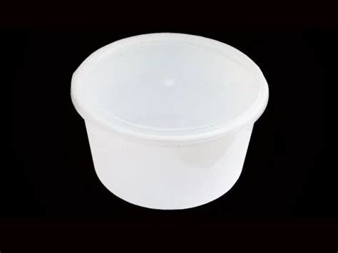 White Round Ml Plastic Food Container At Rs Piece In Ahmedabad