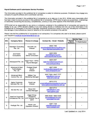 Fillable Online Mycpf Cpf Gov Payroll Software And E Submission Service