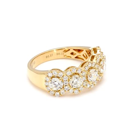 Five Stone Diamond Ring in 18k Yellow Gold – Bailey's Fine Jewelry