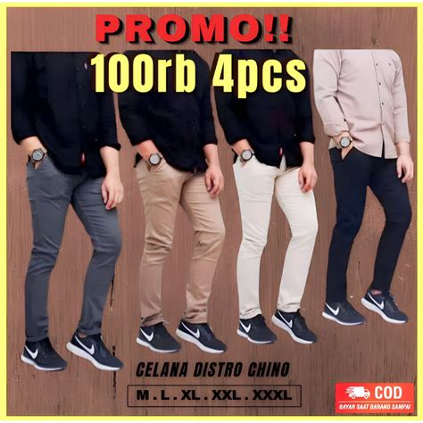 Jual Sale Celana Chinos Panjang Dewasa 80 Ribu Dapat 3 Pcs Celana