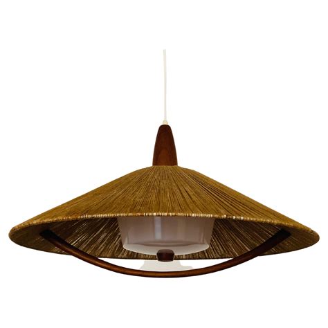 Teak And Jute Pendant At Stdibs