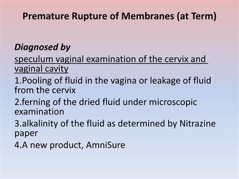 Ppt Preterm Labor Premature Rupture Of Membranes Powerpoint