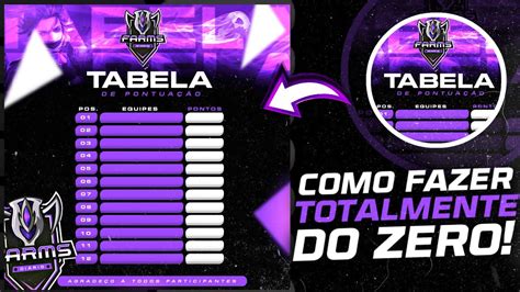 Como Fazer Flyer Tabela De Campeonato AvanÇado Pelo Celular Teu