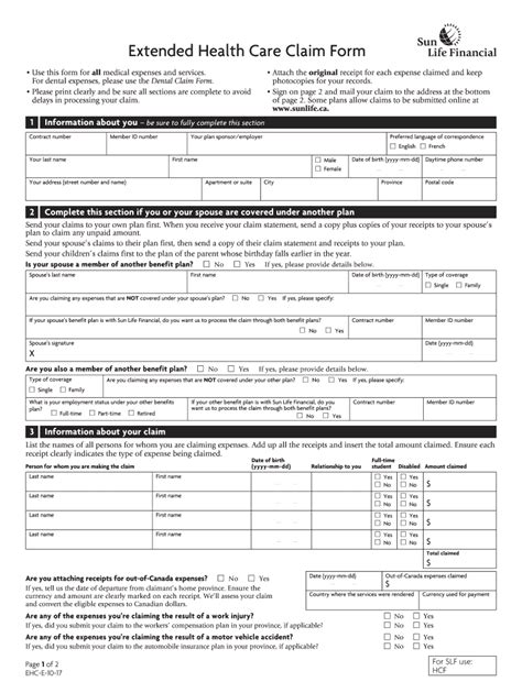 Sunlife Claim Forms Fill Online Printable Fillable Blank PdfFiller