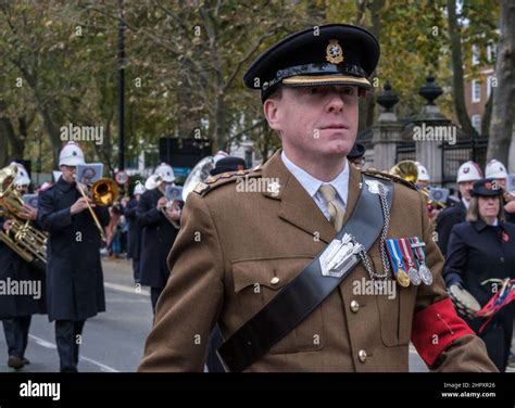 British Army Officer Marching With The Salvation Army At The Lord Mayor