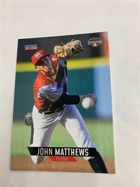 John Matthews Card 2022 Hickory Crawdads Team Card EBay