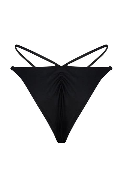 Trendyol Collection Black Piping High Leg Brazilian Bikini Bottom