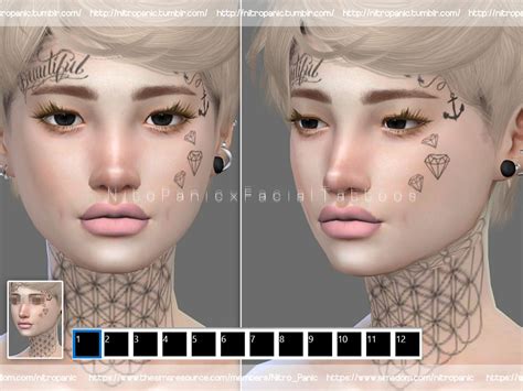 Sims 4 Face Tattoo