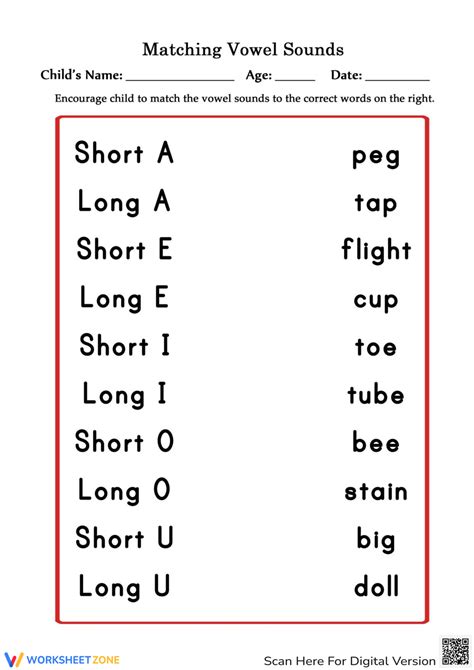 Phonics Worksheets Long And Short Vowel Sounds Worksheets Library