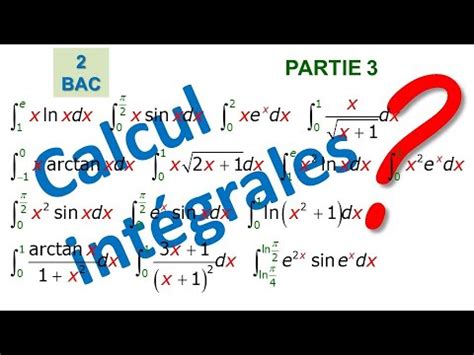 Calcul Integrale Integration Par Partie Niveau Bac Spc Svt Sm S Eco