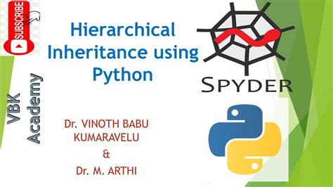 Hierarchical Inheritance With Example Using Python By Dr M Arthi