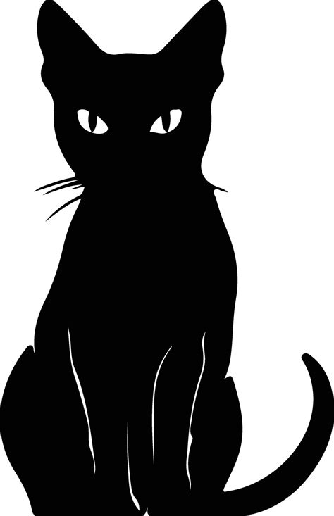 Thai Traditional Siamese Cat black silhouette 38494942 Vector Art at ...