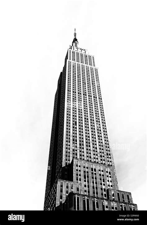 The Empire State Building in black and white Stock Photo - Alamy