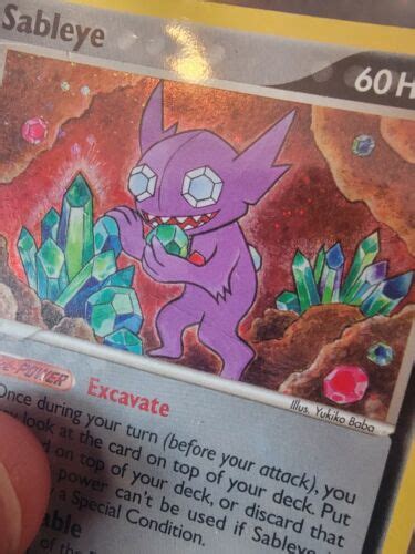 Pokemon TCG Card Sableye EX Crystal Guardians 10 100 MP Crease EBay