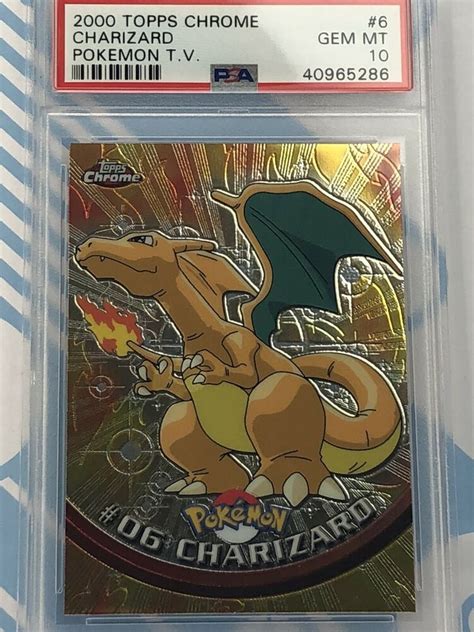 EBay Sponsored PSA 10 GEM MINT Pokemon CHARIZARD 1999 Topps Chrome