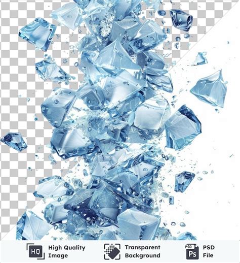 Premium Psd Transparent Background Psd Crystal Shard Burst Vector