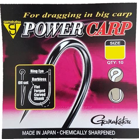 Gamakatsu G Power Carp Ring Eye Barbless 10 Pcs Maat 16 Bol