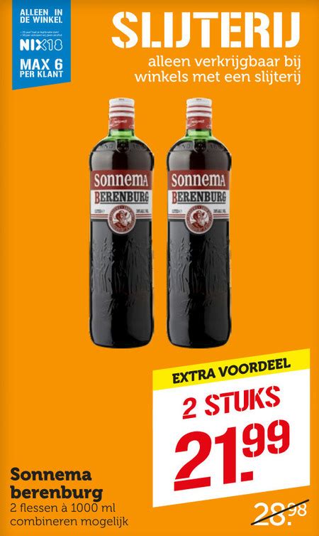 Sonnema Berenburg Folder Aanbieding Bij Coop Details