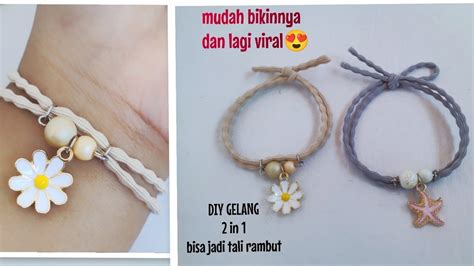 TUTORIAL GELANG TALI 2 In 1 Bisa Jadi TALI IKAT RAMBUT UNIK Hair Pin