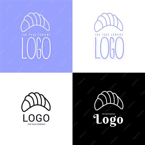 Logotipo De Croissant Logotipo De Panadería Icono De Croissant Para