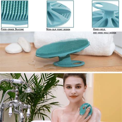 Soft Silicone Body Cleansing Brush Exfoliating Shower Scrubber For