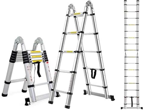 Esseason Scala Pieghevole Telescopica Multiuso Scala Di Prolunga In