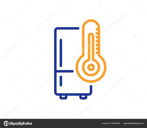 Single Chamber Refrigerator Line Icon Fridge Sign Freezer Storage Symbol Stock Vector Image By