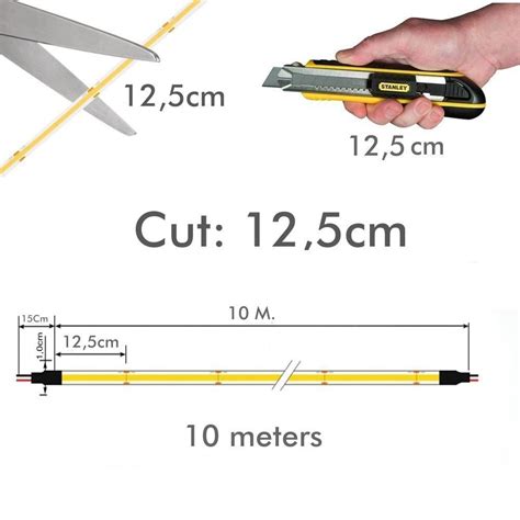 Tira LED COB 220V 640 LED M 10m FLIP CHIP 1650Lm 15W M CRI90