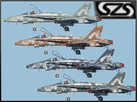 DCS F A 18C Lot 20 Weathered USN Digital Camo Liveries 2018 PBR Ready