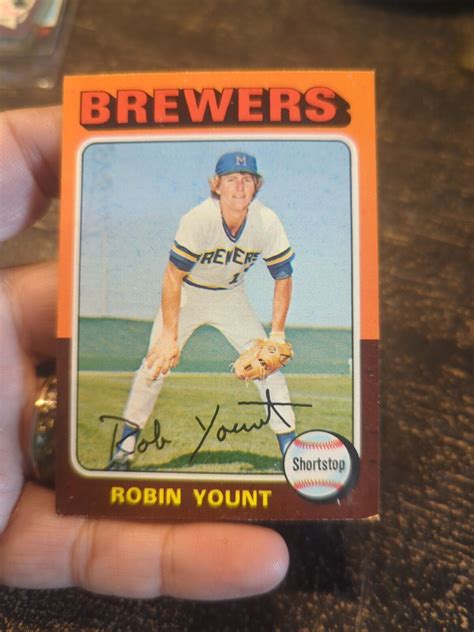 Topps Baseball Robin Yount Rookie Card Milwaukee Brewers Vg