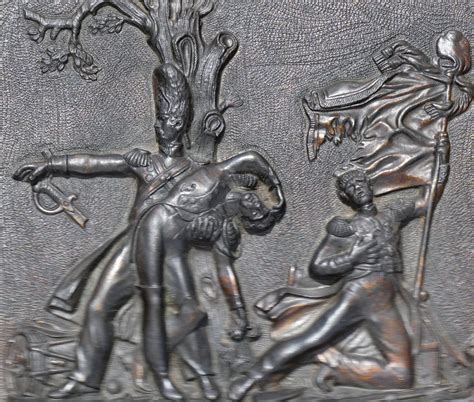 Proantic Bas Relief In Patinated Bronze Napoleonic Souvenir Battle