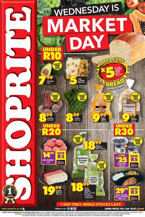 Shoprite Gauteng Mpumalanga North West Limpopo Wednesday Is