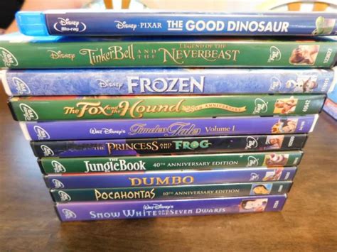 Disney Dvd Lot Of Snow White Dumbo Frozen The Jungle Book The Good