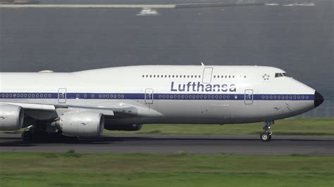 Lufthansa Retro Livery Boeing 747 8 D ABYT Takeoff From HND 16L YouTube